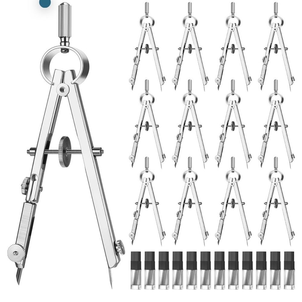 Zonon 12 Pcs Compass for Geometry Compass